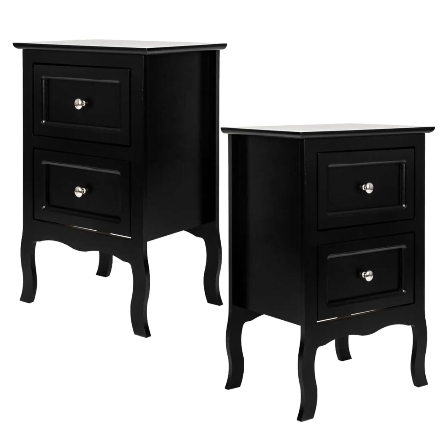 White Nightstand Set of 2. Farmhouse End Side Table Set of 2 Bedside Nightstands Chest with Drawers Small Night, Customized
