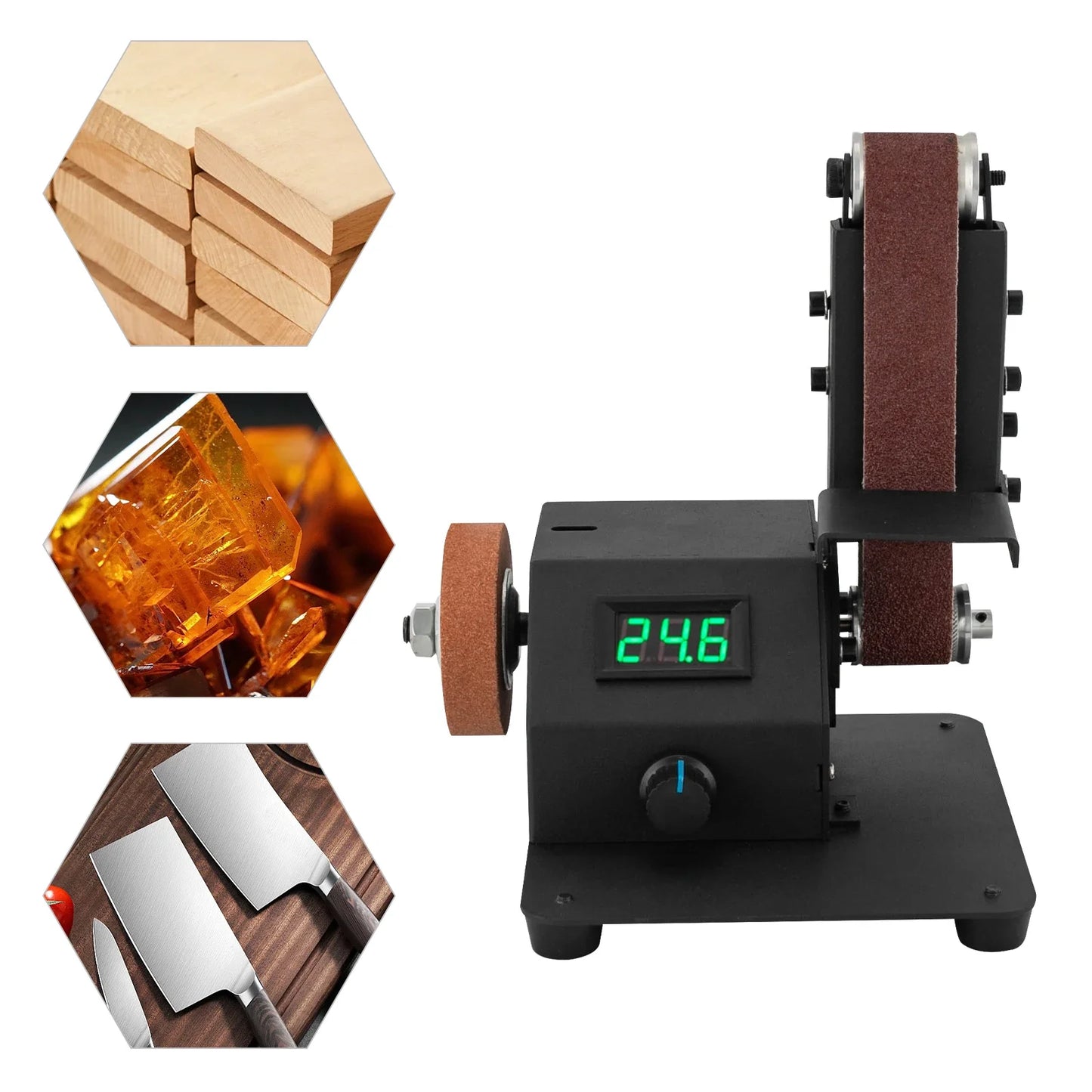 Mini Belt Sanding Machine 350W Compact Belt Sander 110V/220V  for DIY and Small Projects