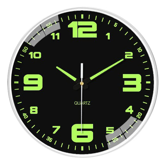 8-inch Night Light Wall Clock Battery Operated Glow in The Dark Clocks Silent Light Up Wall Clocks for Living Room Bedroom Decor
