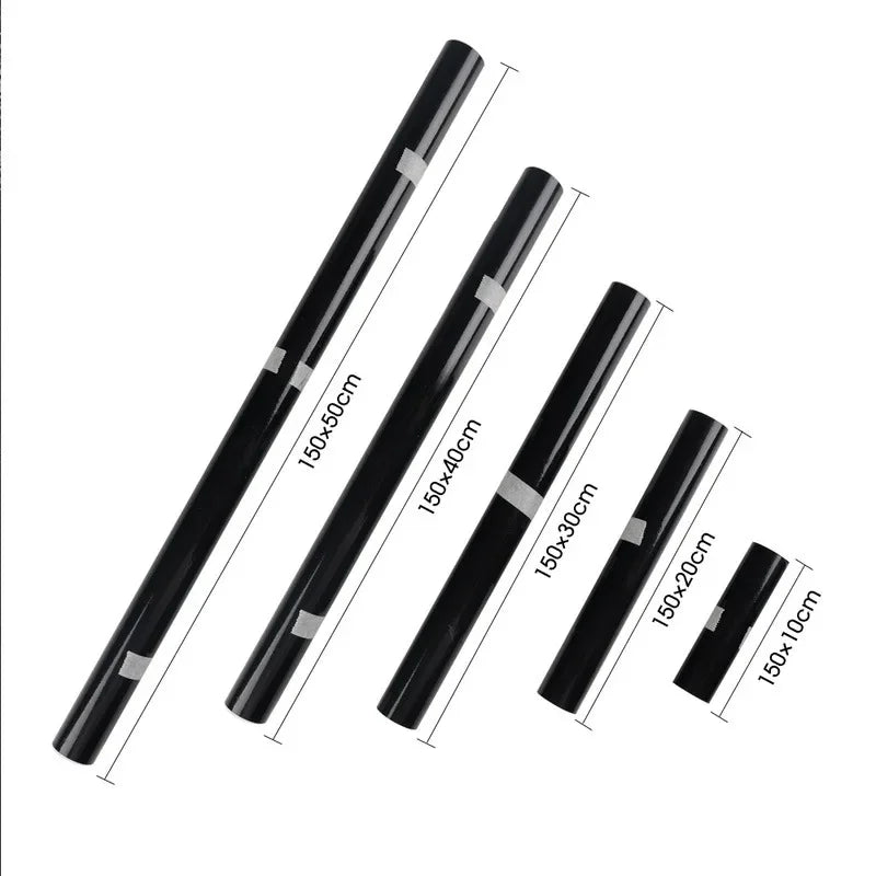 Gloss Black Car Body Film Vinyl Wrap Decals Self Adhesive Sticker Motorcycles Bike Auto Skin Color Changing Films 150*50cm 2028