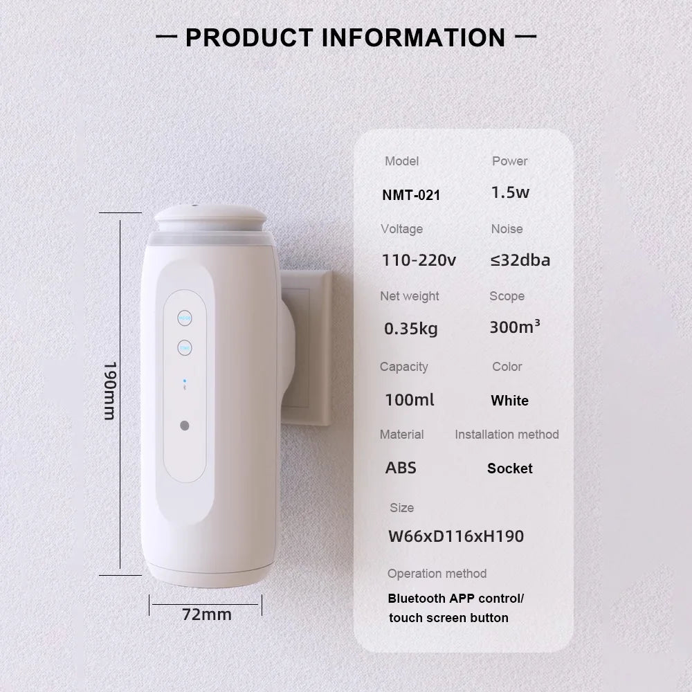 NAMSTE 300m³ Scent Air Machine Cold Air Diffusion for Home Waterless Plug-in Essential Oil Diffuser Portable Aroma Diffuser