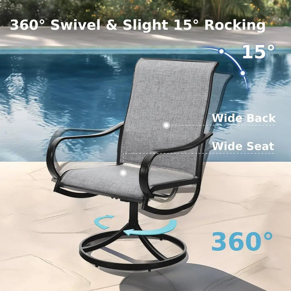 Patio Table and Chairs Set, Outdoor Dining Set or 8 Persons, 9 Piece Patio urniture Dining Set or Deck Yard Garden Poolside