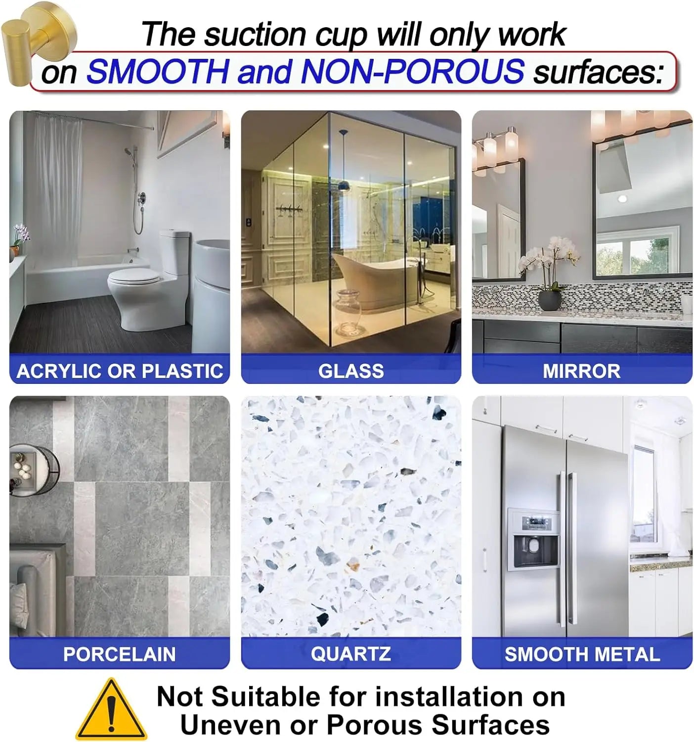 Suction Cup Hooks, Shower Hooks for Inside Shower - Removable Towel Hooks for Bathroom Window Glass Mirror Tile, Bath Robe Hook