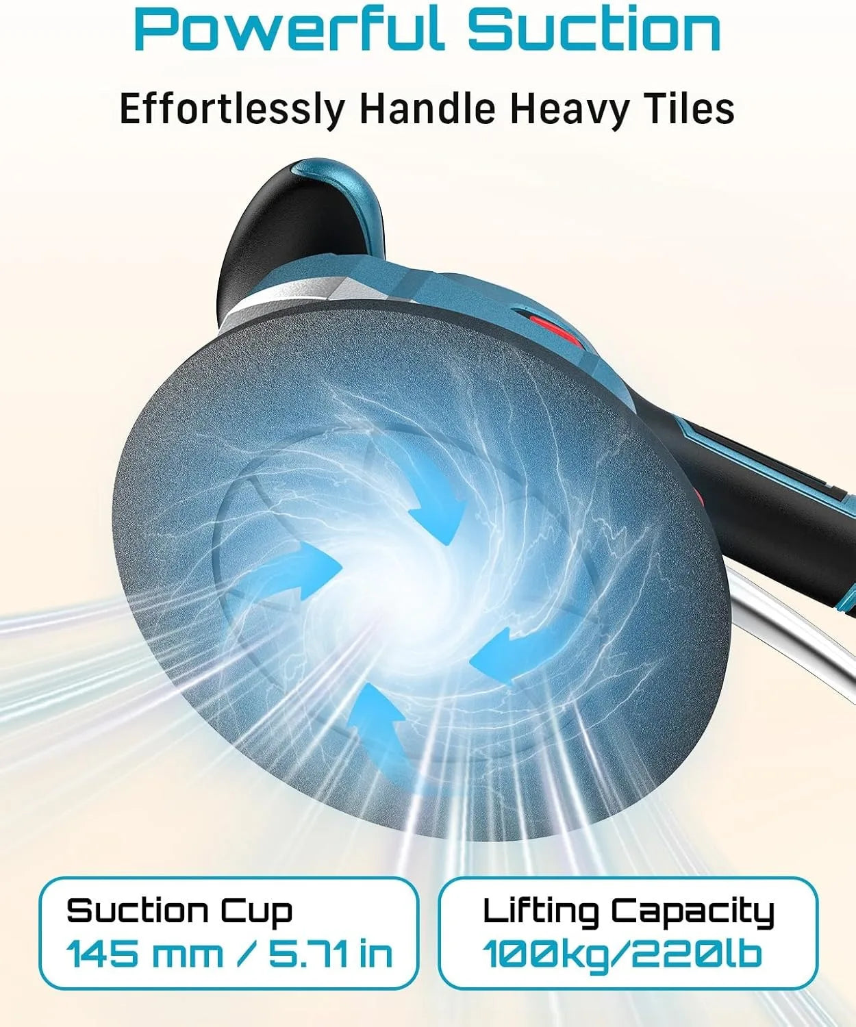 SEESII Tile Vibration Tool 145mm Vibration Leveling Machine 2000mAh batteries Tile Vibrator With 10 Speeds For Laying Floor Wall