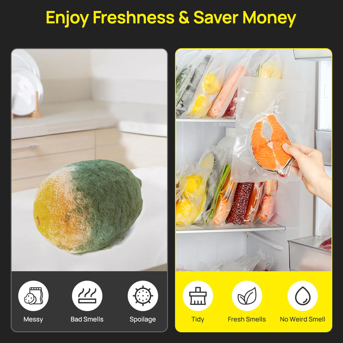 Seatao VH5188 Vacuum Packing Machine Built in Cutter & Storage Multifunction Automatic Vacuum Sealer Machine Commercial