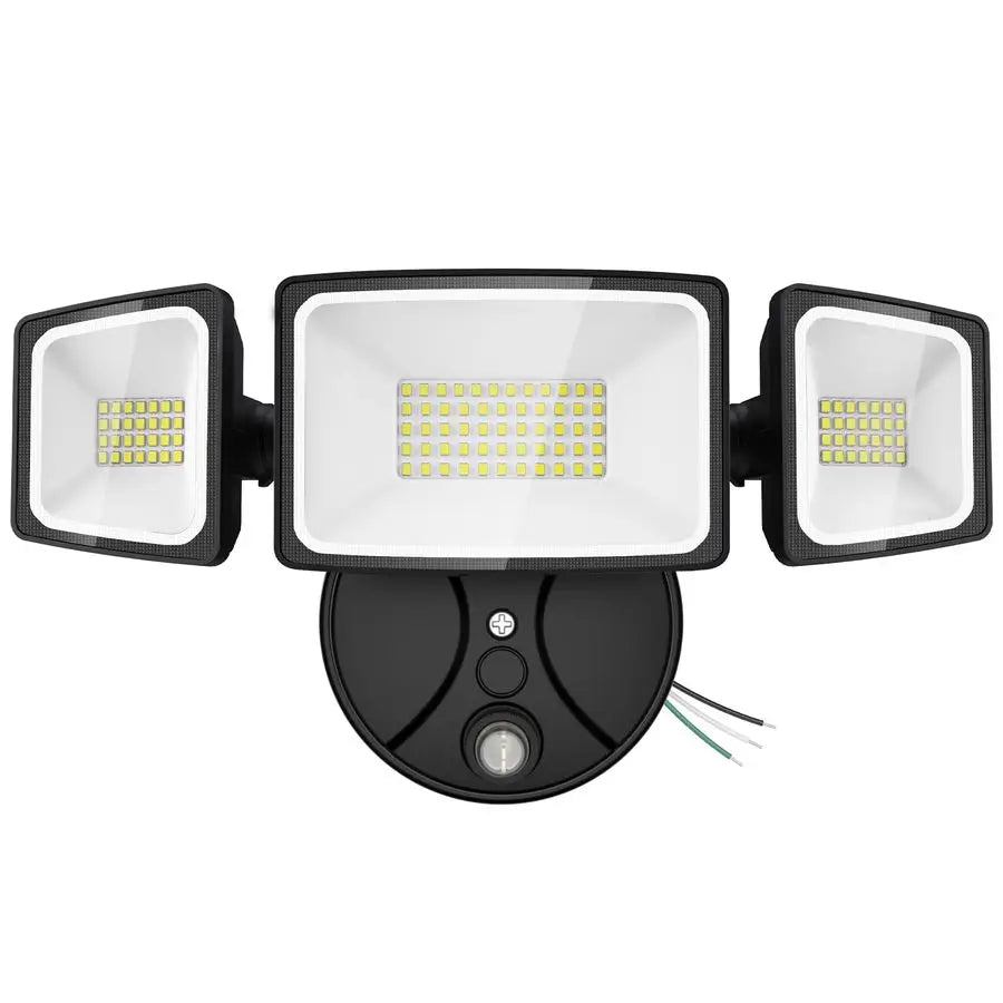 70W LED Dusk to Dawn Flood Lights, 7000LM Black Exterior Security Outdoor Lighting,IP65 Waterproof Outdoor 3 Adjustable Heads Ph