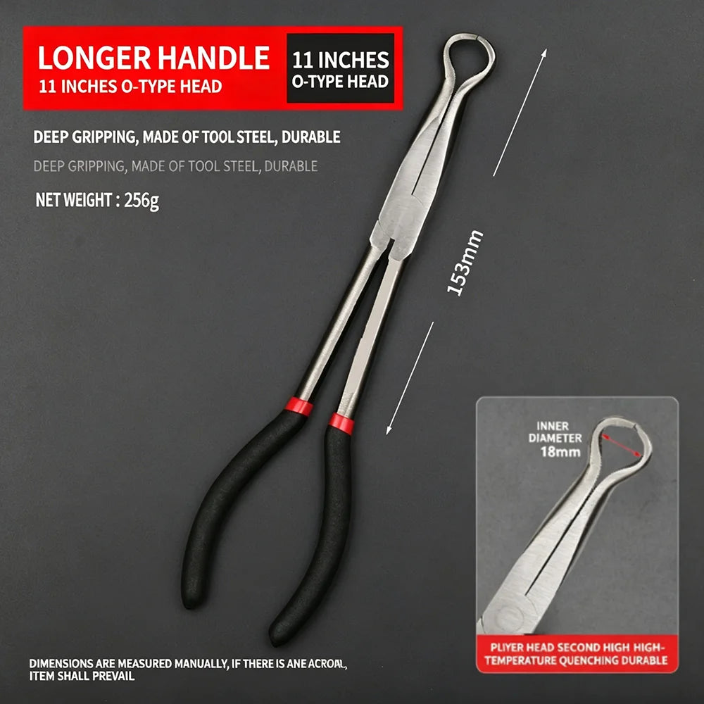 Car Ignition Spark Plug Removal Pliers Clamp Automotive Hand Repair Tool Secure Ring Nose Design Non-Slip Handles Engine Tool