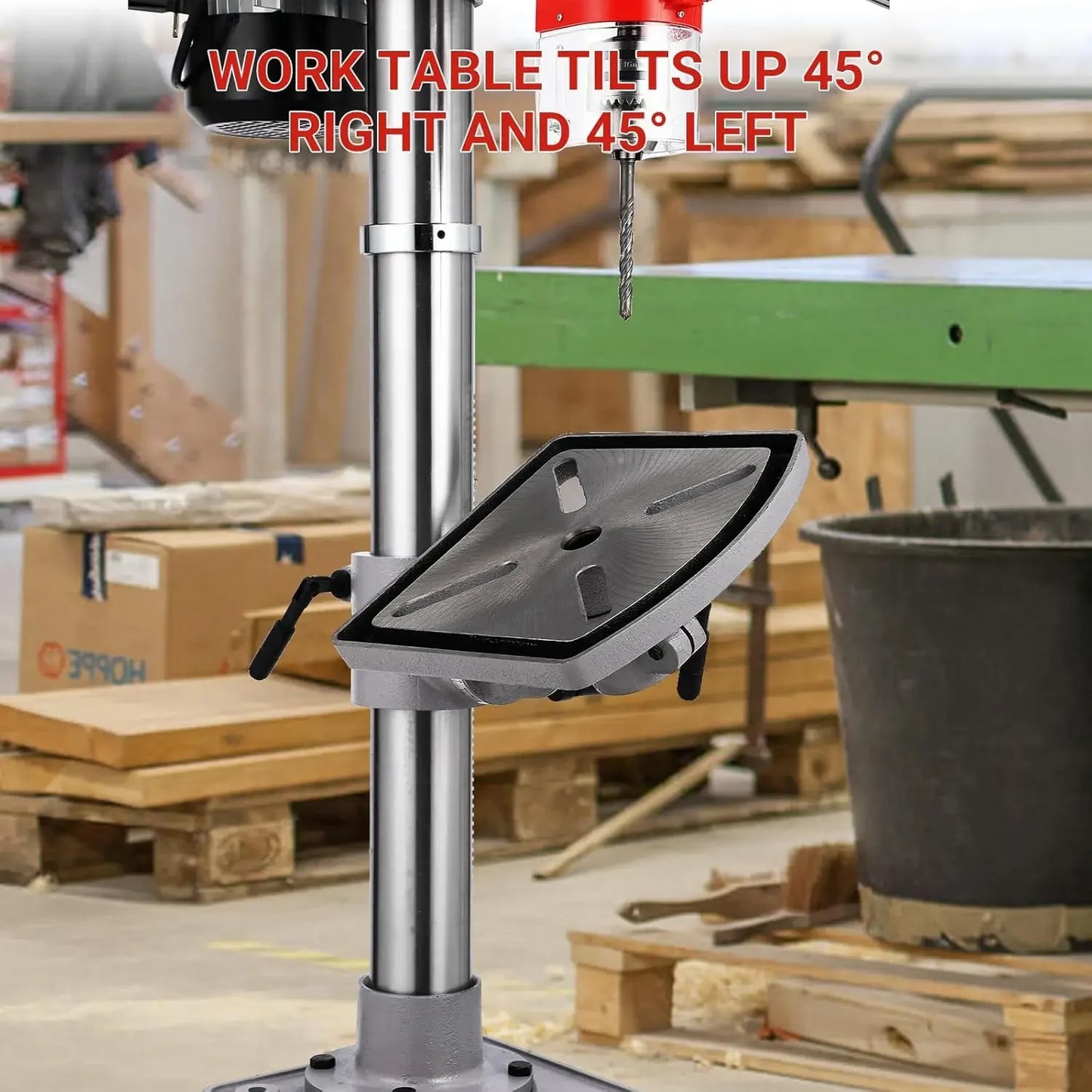 hot-selling13-Inch Mini Drill Press Table, Variable Speed 288-3084 RPM,7.5 Amp 120V, Cast Iron Benchtop Drill Press with 0-45° T