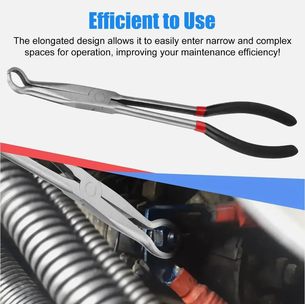 Car Ignition Spark Plug Removal Pliers Clamp Automotive Hand Repair Tool Secure Ring Nose Design Non-Slip Handles Engine Tool