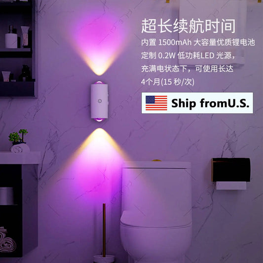 LED Smart Motion Sensor Night Light Sunset Lamp Rechargeable Wireless Magnetic Wall Indoor Lamp for Bedroom Garden Indoor Light
