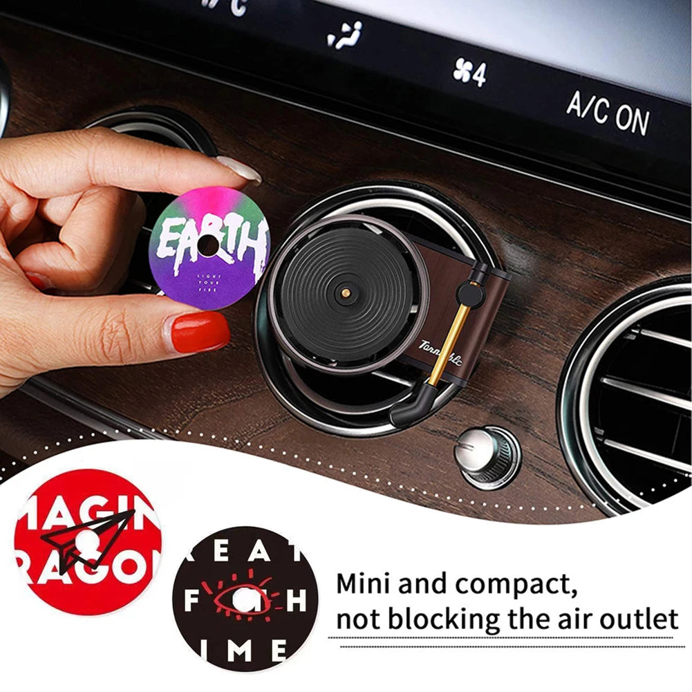 Air Vent Outlet Aromatherapy Clip Spin Phonograph Car Air Freshener Vent Clip Deodorant Auto Interior Decoration Accessories