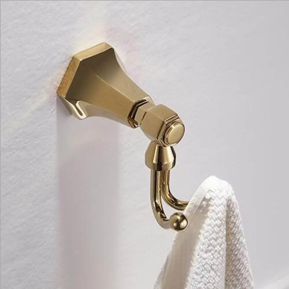 Golden Brass Geometric Bathroom Hardware Set Towel Shelf Soap Dispenser Toilet Brush Towel Bar, Customized