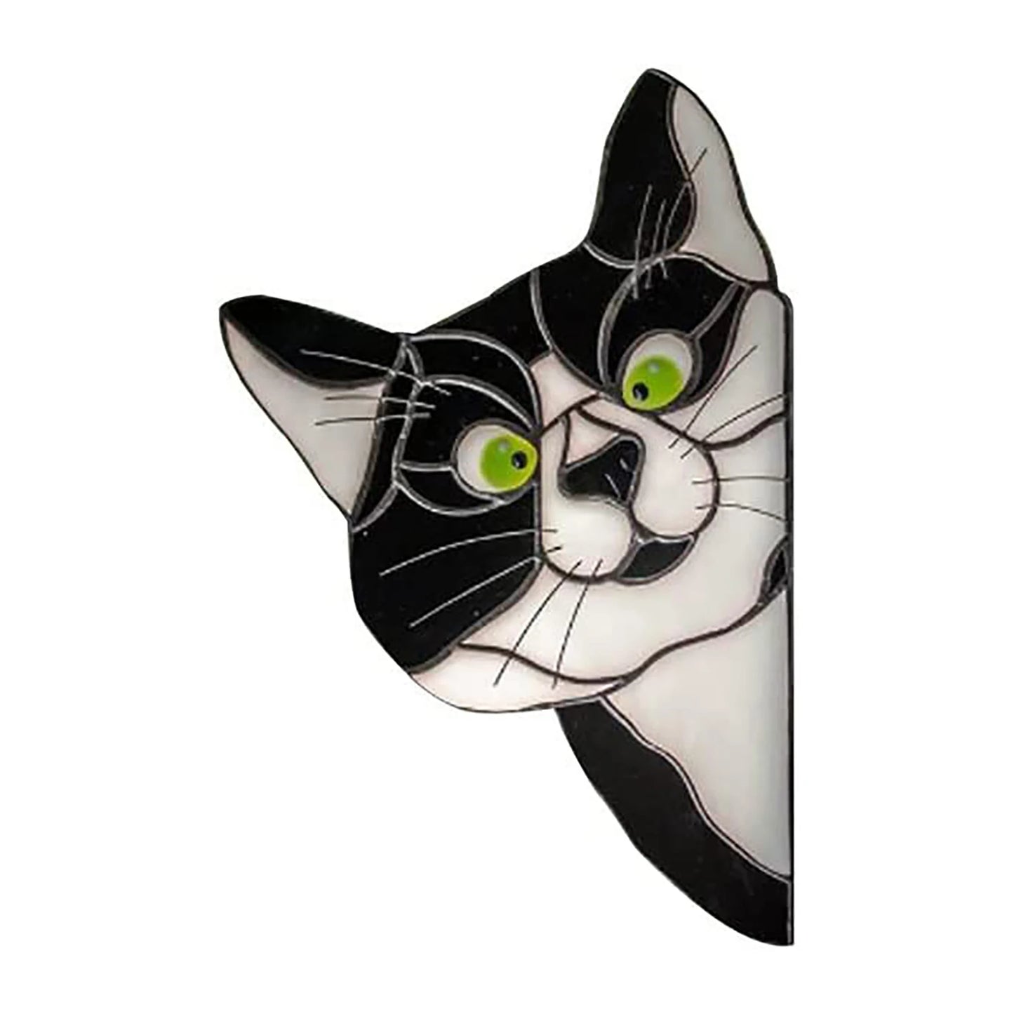 7Pcs Stained Household Animal Cat Face Stickers Door And Window Glass Car Door Glass Stickers Holiday Party Decorations