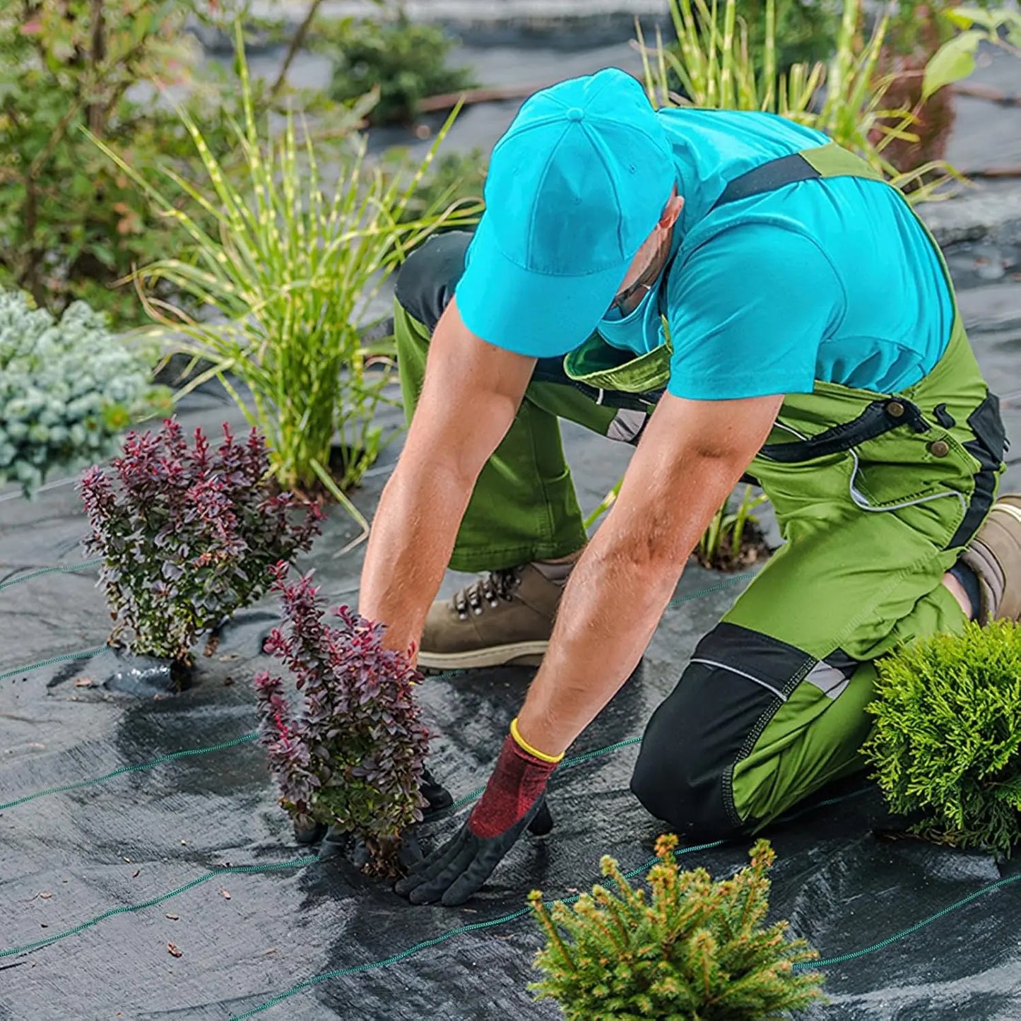 Weed Barrier Fabric Heavy Duty Landscape Fabric & Ground Cover with UV Protection Gardening Mat for Gardens Landscaping Driveway