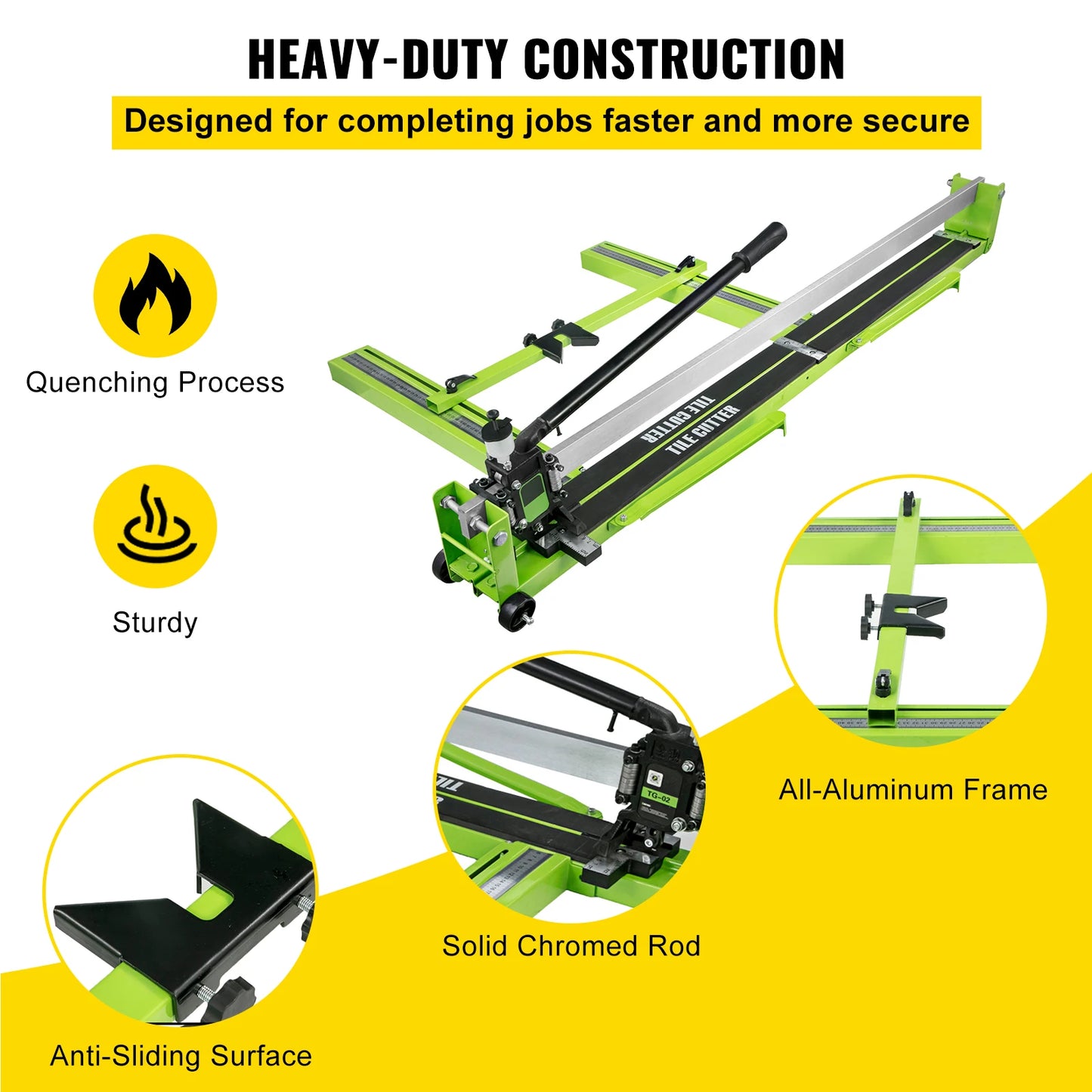 SucceBuy Manual Tile Cutter Infrared Laser Positioning Floor Cutter Push Knife Professional Tool for Cutting Porcelain Ceramic