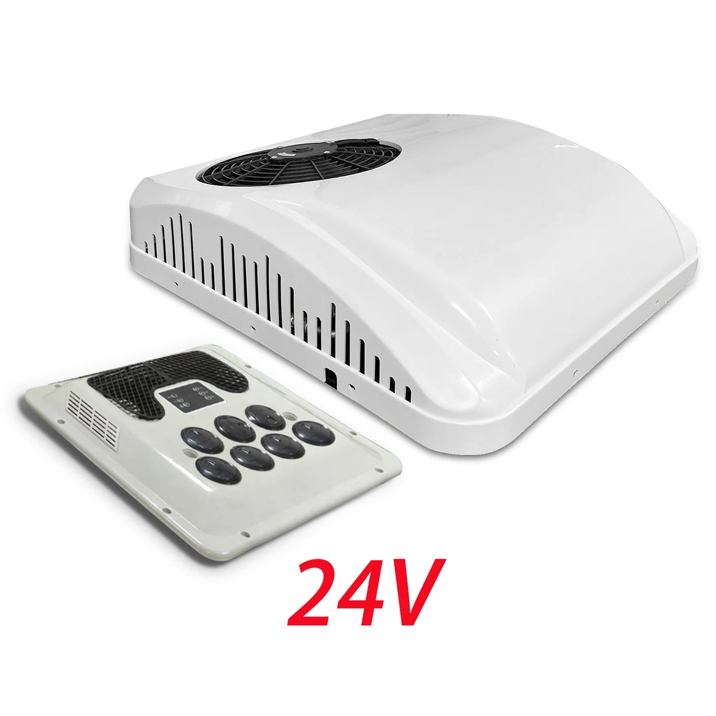 Treeligo RV Roof 12V Air Conditioner Electric RV Rooftop Parking AC For Truck Camper Van Caravans Motor Home 13500BTU Car AC