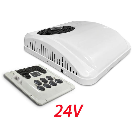 Treeligo RV Roof 12V Air Conditioner Electric RV Rooftop Parking AC For Truck Camper Van Caravans Motor Home 13500BTU Car AC