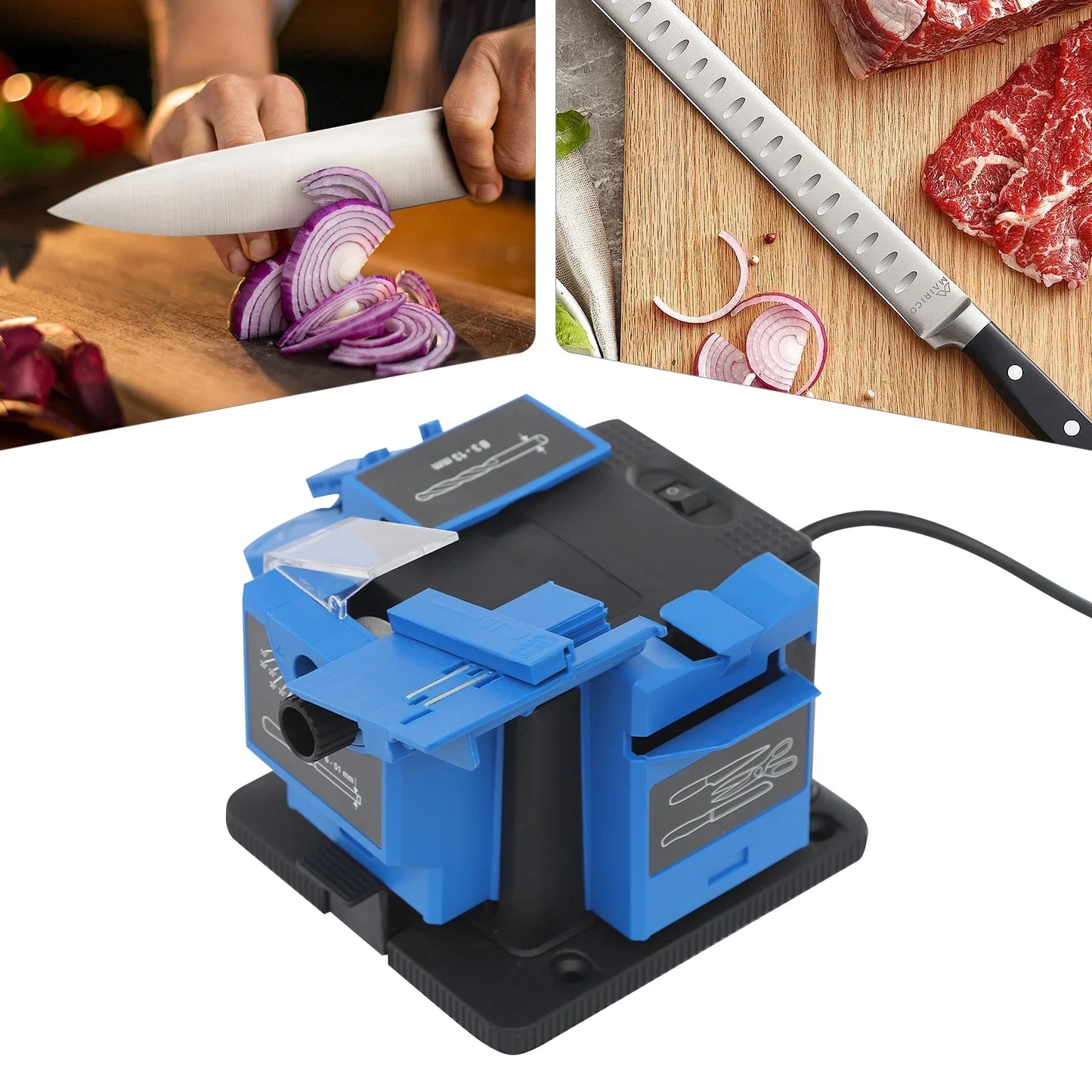 CNCEST 1350rpm Efficient Multifunctional Drill Bit Grinder, Adjustable Angle Electric Sharpener for Restaurants & Repair Shops