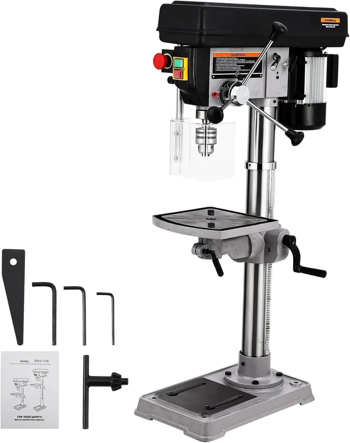 hot-selling13-Inch Mini Drill Press Table, Variable Speed 288-3084 RPM,7.5 Amp 120V, Cast Iron Benchtop Drill Press with 0-45° T