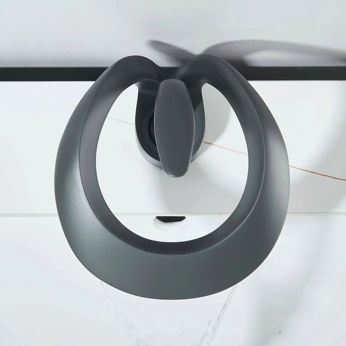 Modern Bathroom Sink Faucet Cold and hot water Unique Curved Waterfall Spout Single Handle Vanity Basin Mixer Tap Durable