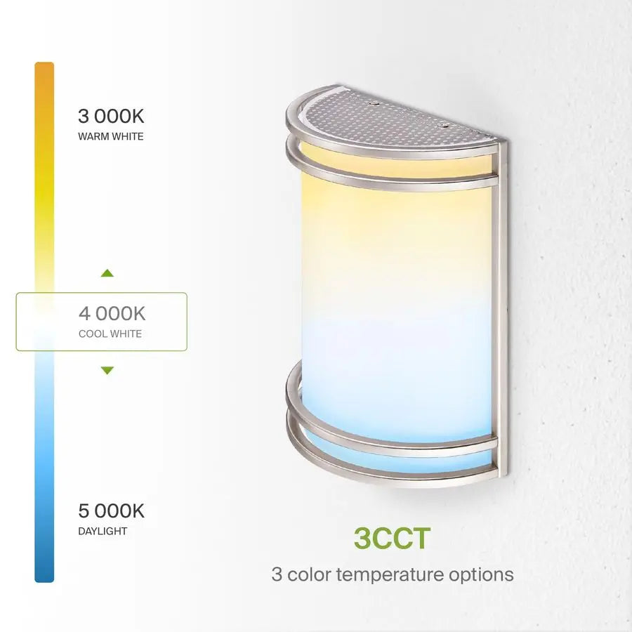 LED Indoor Wall Mount Light Fixture 10 Inch 15W Modern Interior Brushed Nickel Dimmable Wall Sconce Light ETL 3000K 4000K 5000K