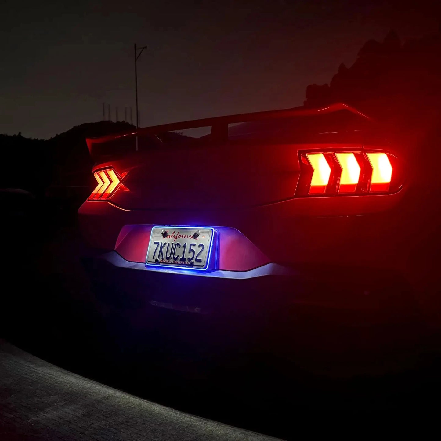 Color LED License Plate Frame Waterproof Universal Fit Rear Plate Light Cover DC12V Bright Accent Lights for Car Truck SUV Auto