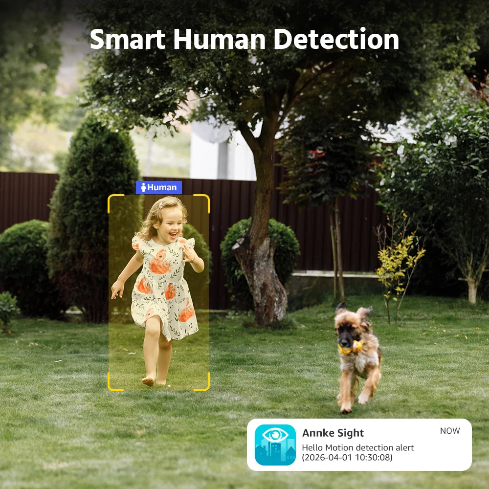 ANNKE Wireless Security Camera System 4CH NVR 4MP Dual Lens WiFi6 Outdoor CCTV Kit Home Surveillance with Alexa