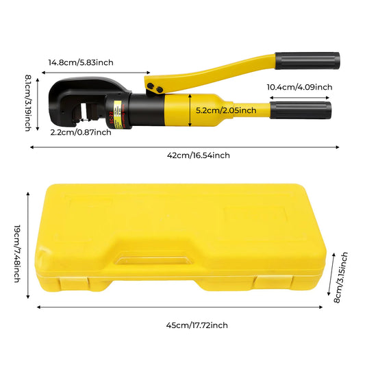 8/13Ton Heavy Duty Hydraulic Rebar Cutters Handheld Cutting Tool with Case 4-22mm for Construction Site Metal Work