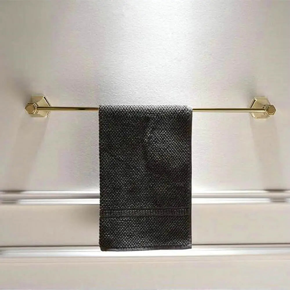 Golden Brass Geometric Bathroom Hardware Set Towel Shelf Soap Dispenser Toilet Brush Towel Bar, Customized