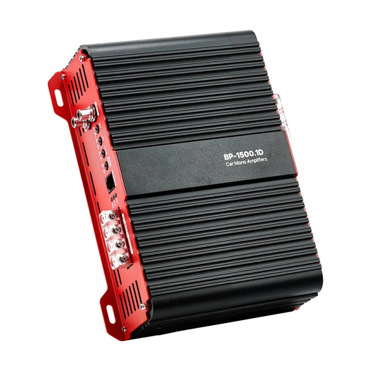 SucceBuy Monoblock Car Amplifier Stable 1Channel Class D Car Audio Amplifier with Remote Subwoofer Level Control Low Pass Filter