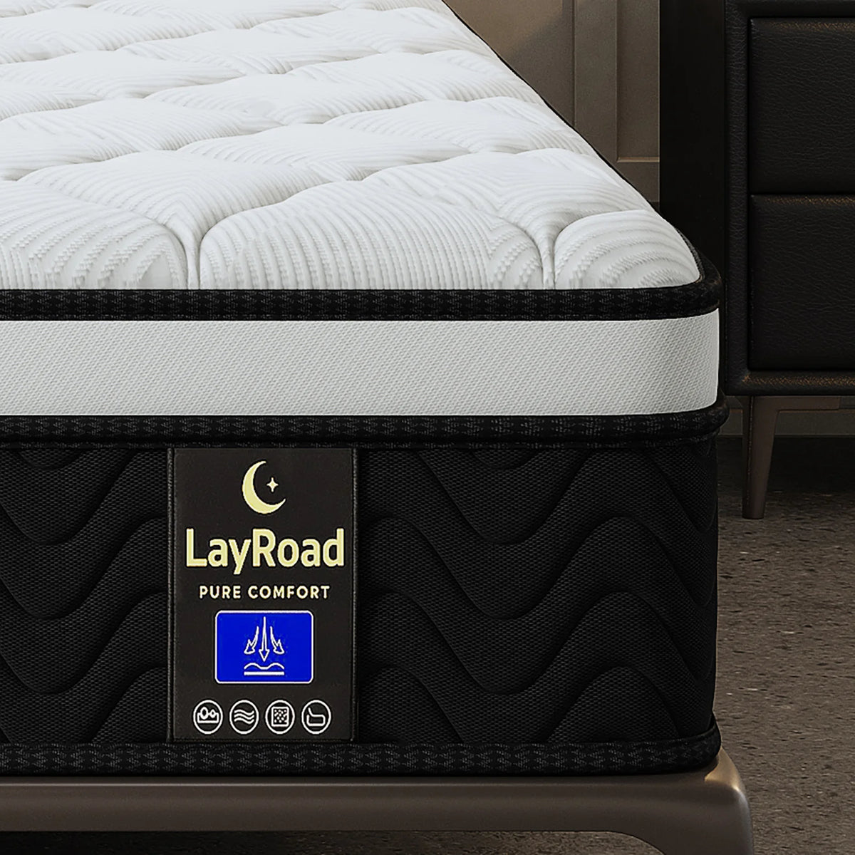 12 Inch Gel Memory Foam Hybrid Mattress,Twin Full Quenn King Individual Pocket Coil Innerspring Mattress for Pressure Relief & Motion Isolation, Medium Firm Mattress for Bedroom, CertiPUR‑US Certified