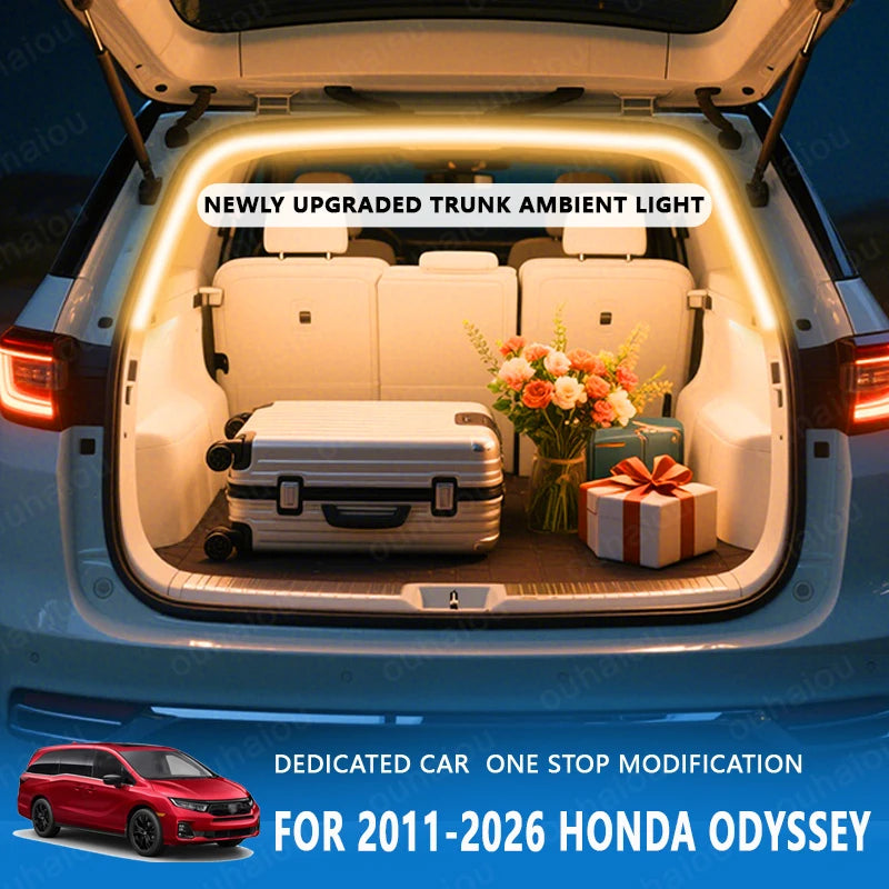 FOR 2011-2026 Honda ODYSSEY 2019-2026 Passport Trunk Modification Atmosphere Lights White Warm White Rear Trunk LED Light Bar