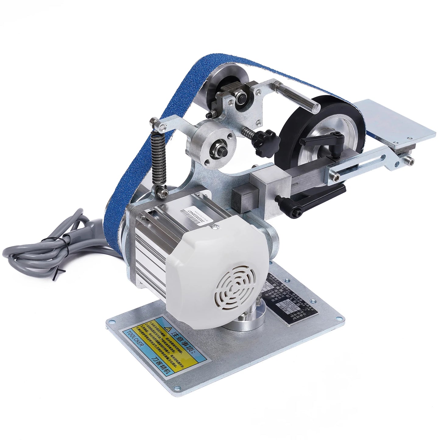 550W Desktop Belt Sander DIY Polishing Grinding Machine 5000rpm Abrasive Belt Machine for Metal Processing/Jewelry Making
