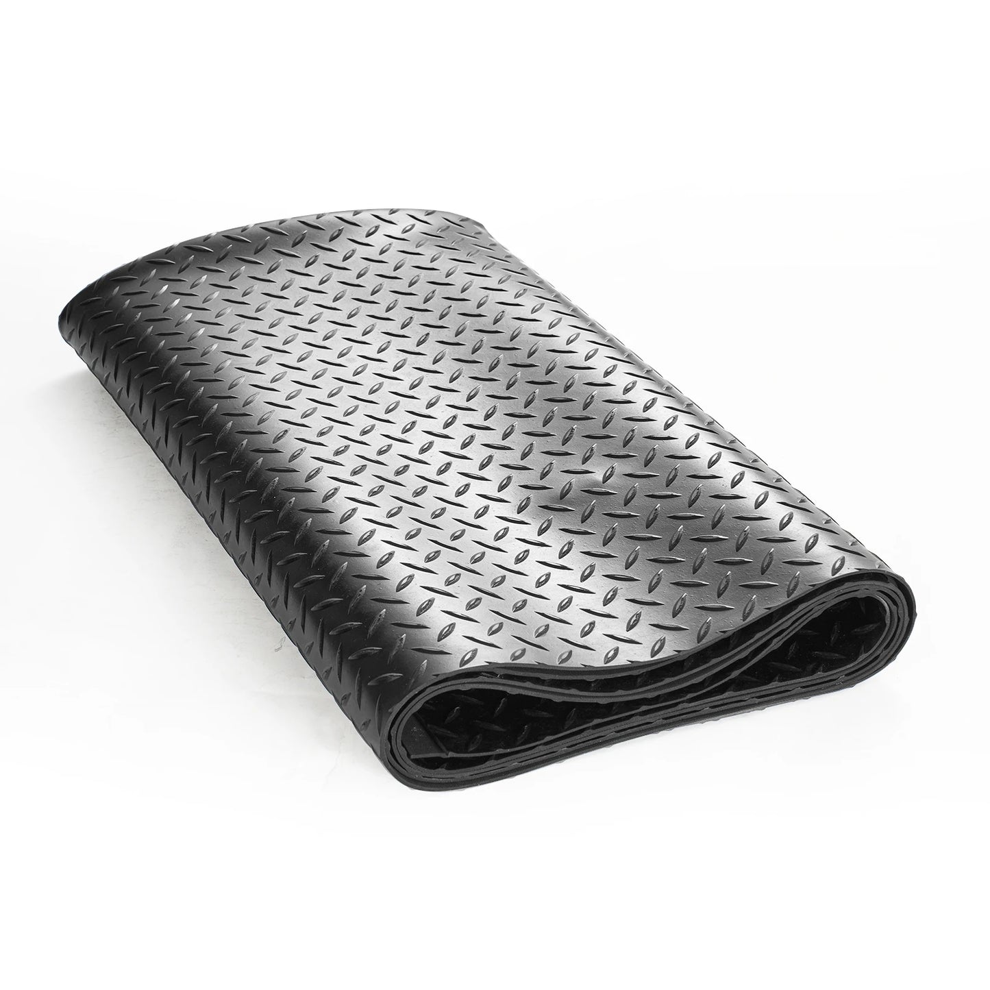 SucceBuy Diamond-Plate Rubber Flooring Roll 4 x 6/8/10/15 ft SBR Rubber Garage Floor Mat Easy to Clean for Under Cars Garage Gym