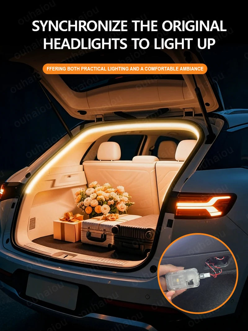 FOR 2011-2026 Honda ODYSSEY 2019-2026 Passport Trunk Modification Atmosphere Lights White Warm White Rear Trunk LED Light Bar