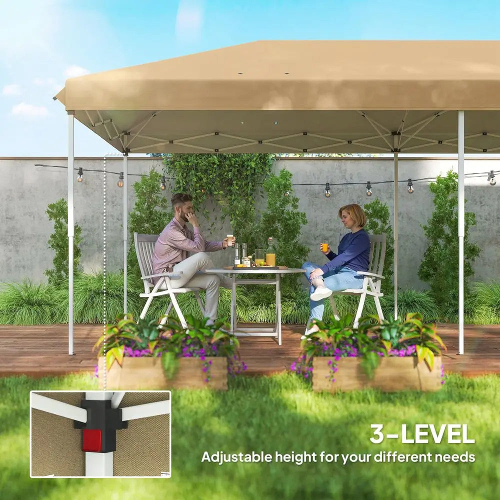 10 x 20 Pop Up Canopy Tent with Netting, Heavy Duty Instant Sun Shelter, Large Tents for Parties with Carry Bag for Outdoor, Ga