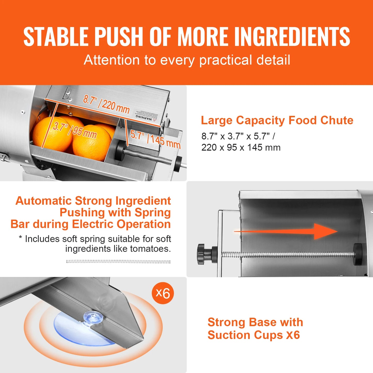 SucceBuy Electric Vegetable Slicer 0-0.5"/0-12mm Thickness Adjustable Commercial Machine Stainless Steel Food Cutter Machine