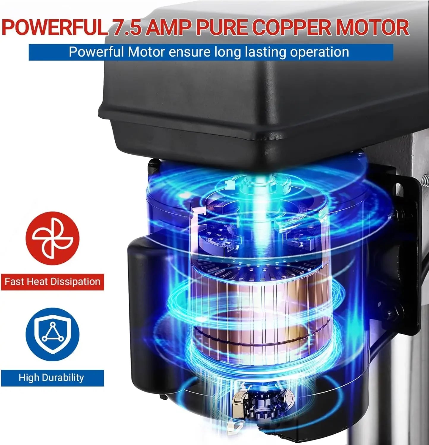 hot-selling13-Inch Mini Drill Press Table, Variable Speed 288-3084 RPM,7.5 Amp 120V, Cast Iron Benchtop Drill Press with 0-45° T