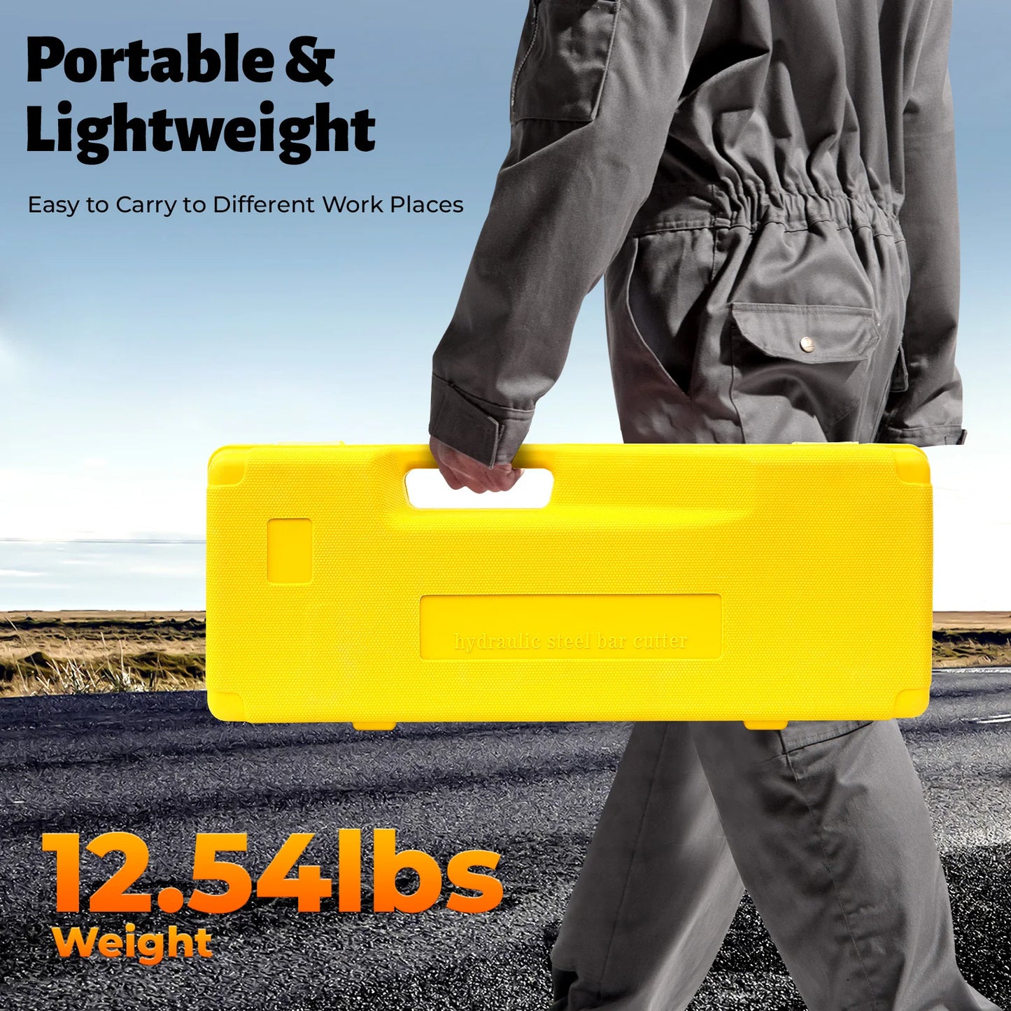 8/13Ton Heavy Duty Hydraulic Rebar Cutters Handheld Cutting Tool with Case 4-22mm for Construction Site Metal Work