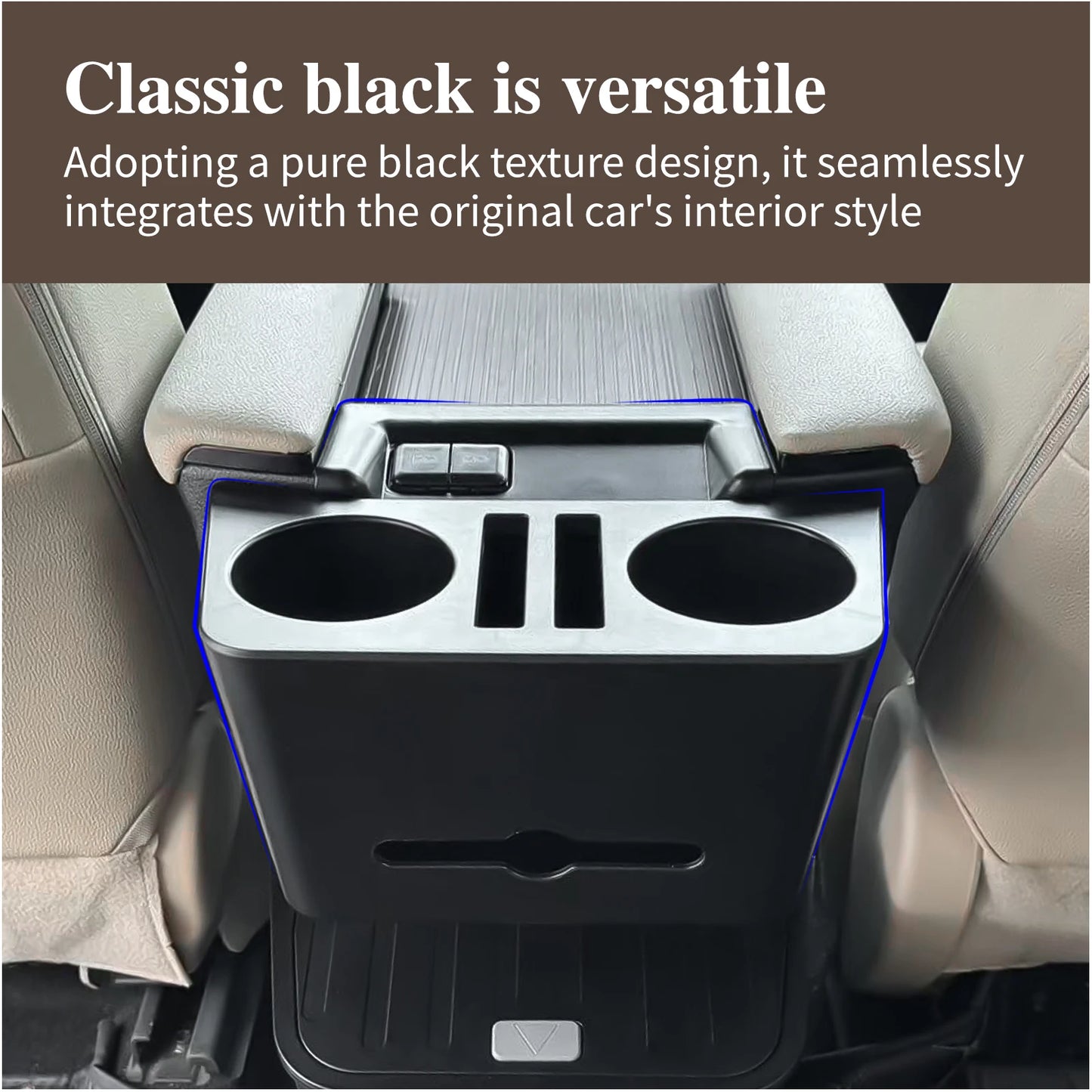 For Toyota Sienna 2024-2025 Car Central Control Armrest Cup Holder Tissue Box Storage Box Organizer Case Interior Accessories