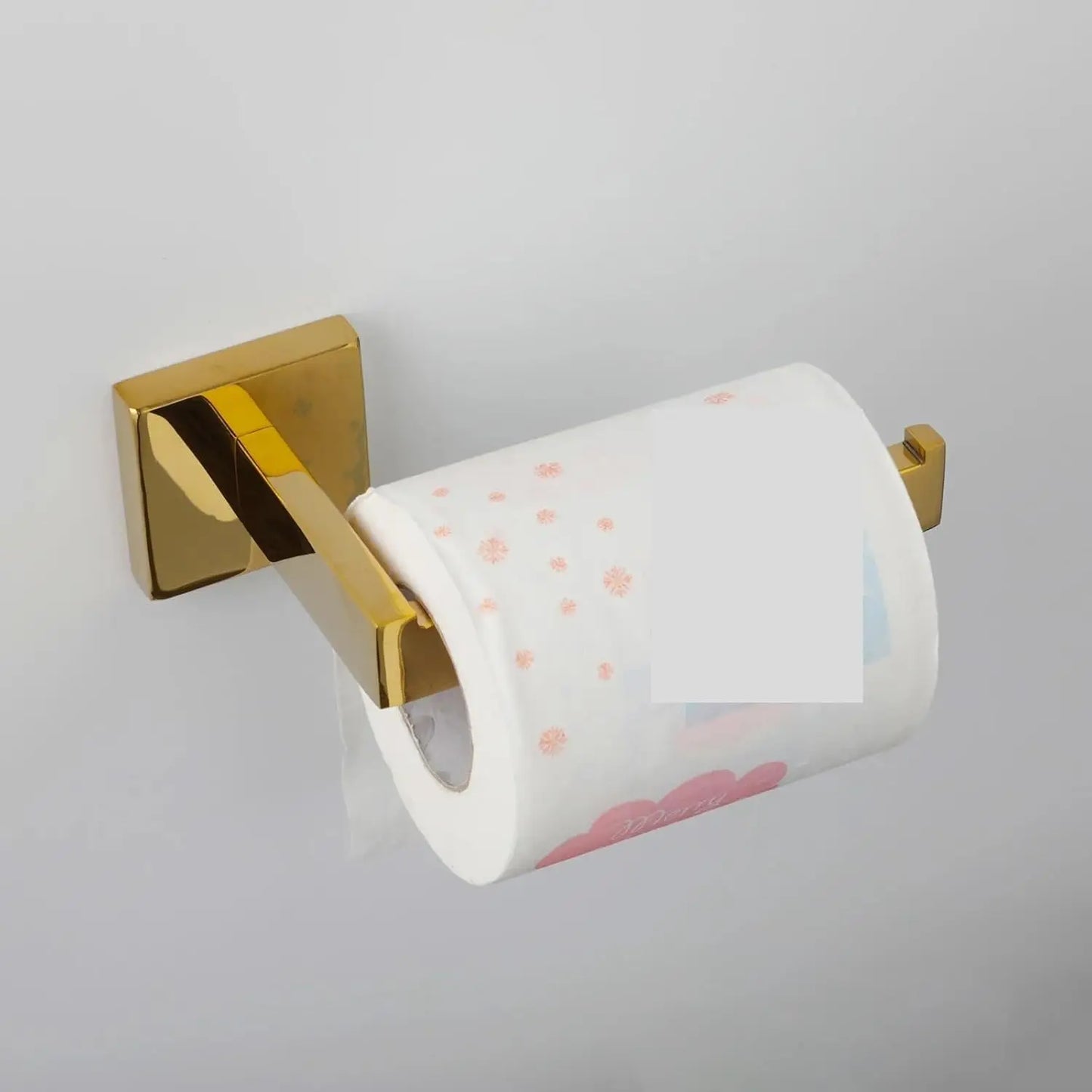 Golden 4pcs Bathroom Hardware Set 304 Stainless Steel Towel Bar Robe Hook Paper Holder, Customized