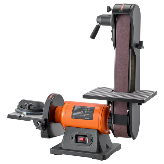SucceBuy 6in Disc Sander & 2in x 42in Belt Sander 420W Bench Belt Disc Sanders Combo for DIY Woodworking Furniture Refinishing