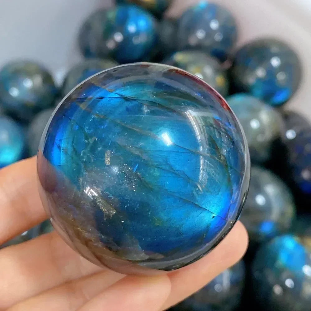6-10cm Labradorite Ball Sphere  Home Decoration Crafts   High Quality  Natural Smooth  Stone  Crystals and Stones Healing Ball