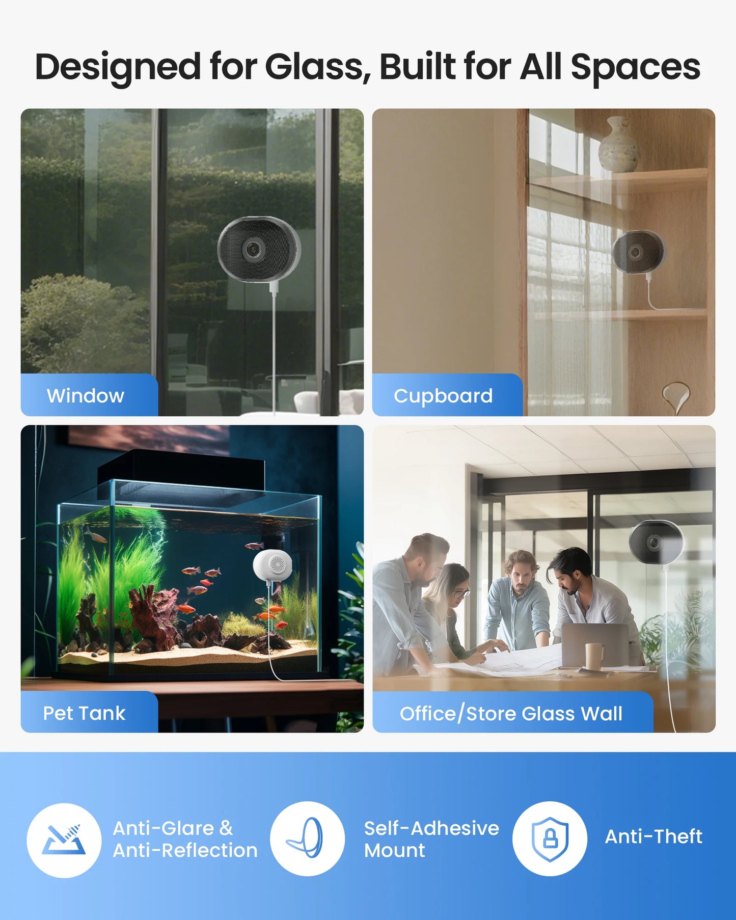 ZOSI 3MP 2K Window Security Camera Full Color Night Vision 2-Way Talk AI Detection 2.4/5GHz WiFi Easy Install Home Surveillance