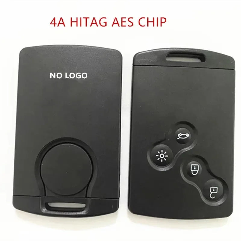 NO LOGO! Keyless Go Handsfree Smart Card Remote Car Key 4 Button 433MHz  4A Chip for Renault Clio IV 4 Captur 2009-2017