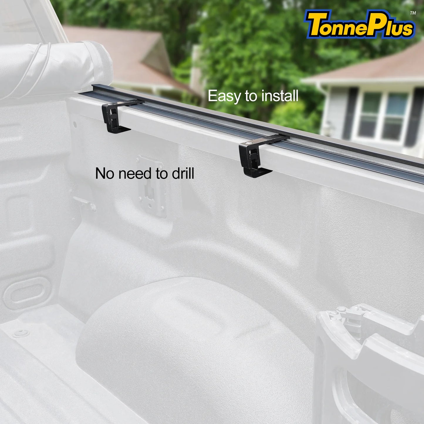 TonnePlus Soft Roll-Up Tonneau Cover Truck Bed Covers for 2007-2021 Toyota Tundra 6.5FT Bed ; Lightning | 6.5' (78.7") Bed |