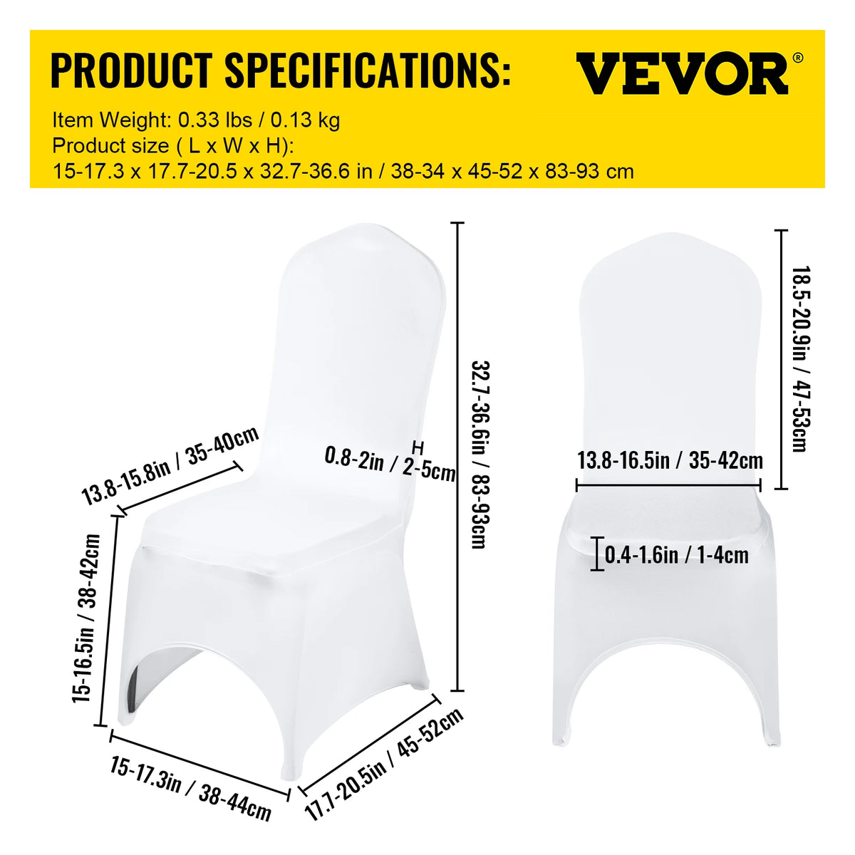 SucceBuy 50 100Pcs Wedding Chair Covers Spandex Slipcover for Restaurant Banquet Hotel Dining Party Universal Chair Cover