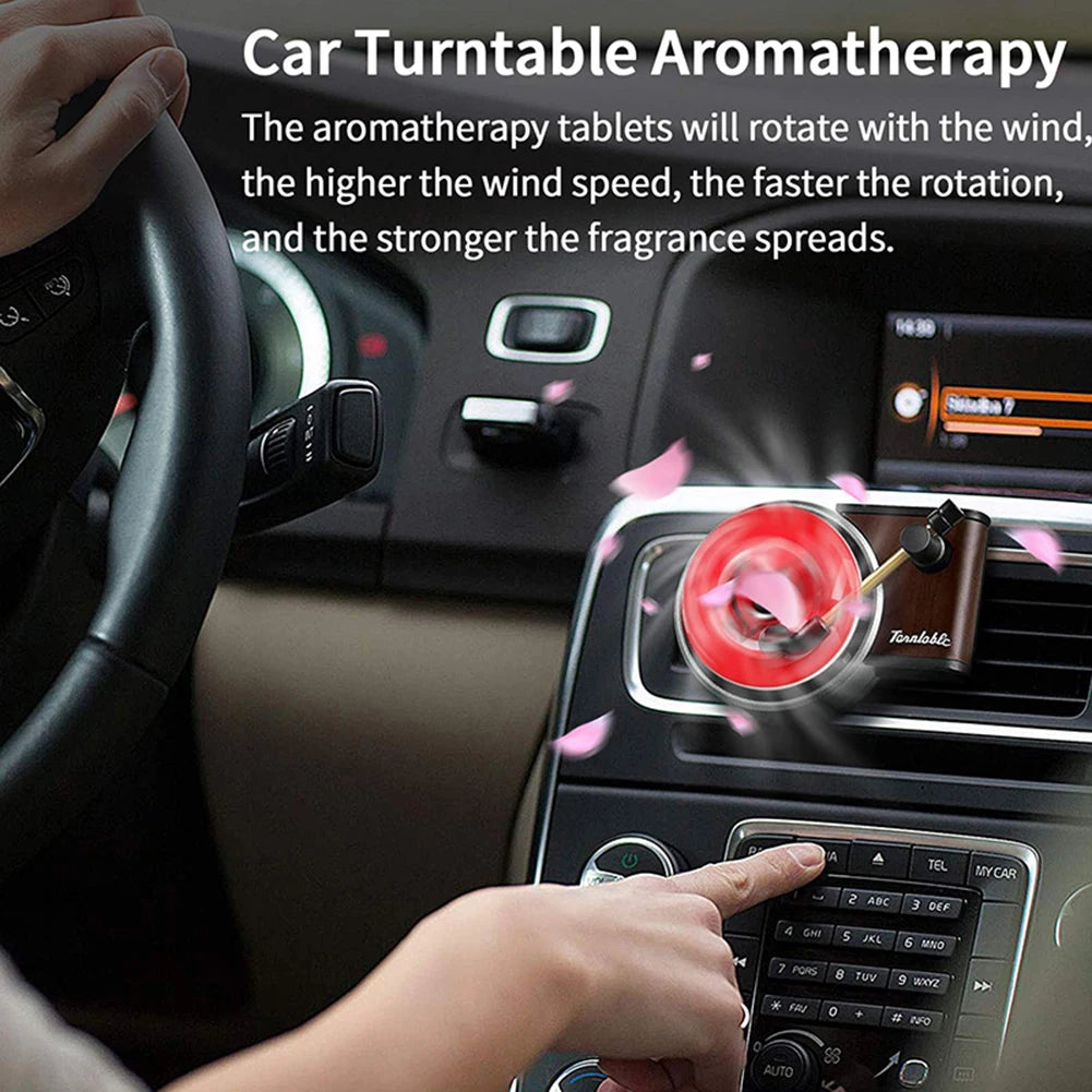 Air Vent Outlet Aromatherapy Clip Spin Phonograph Car Air Freshener Vent Clip Deodorant Auto Interior Decoration Accessories