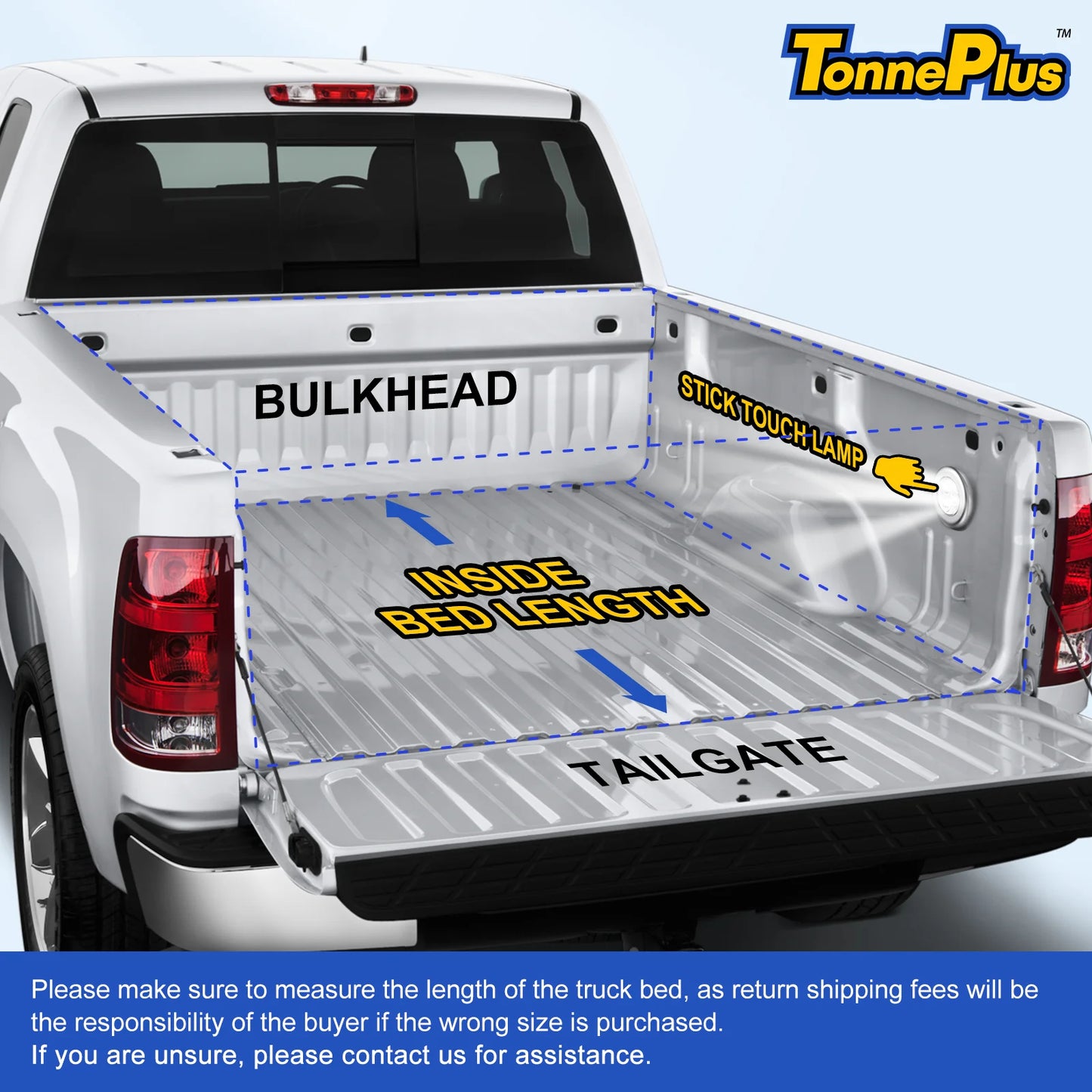 TonnePlus Soft Roll-Up Tonneau Cover Truck Bed Covers for 2007-2021 Toyota Tundra 6.5FT Bed ; Lightning | 6.5' (78.7") Bed |