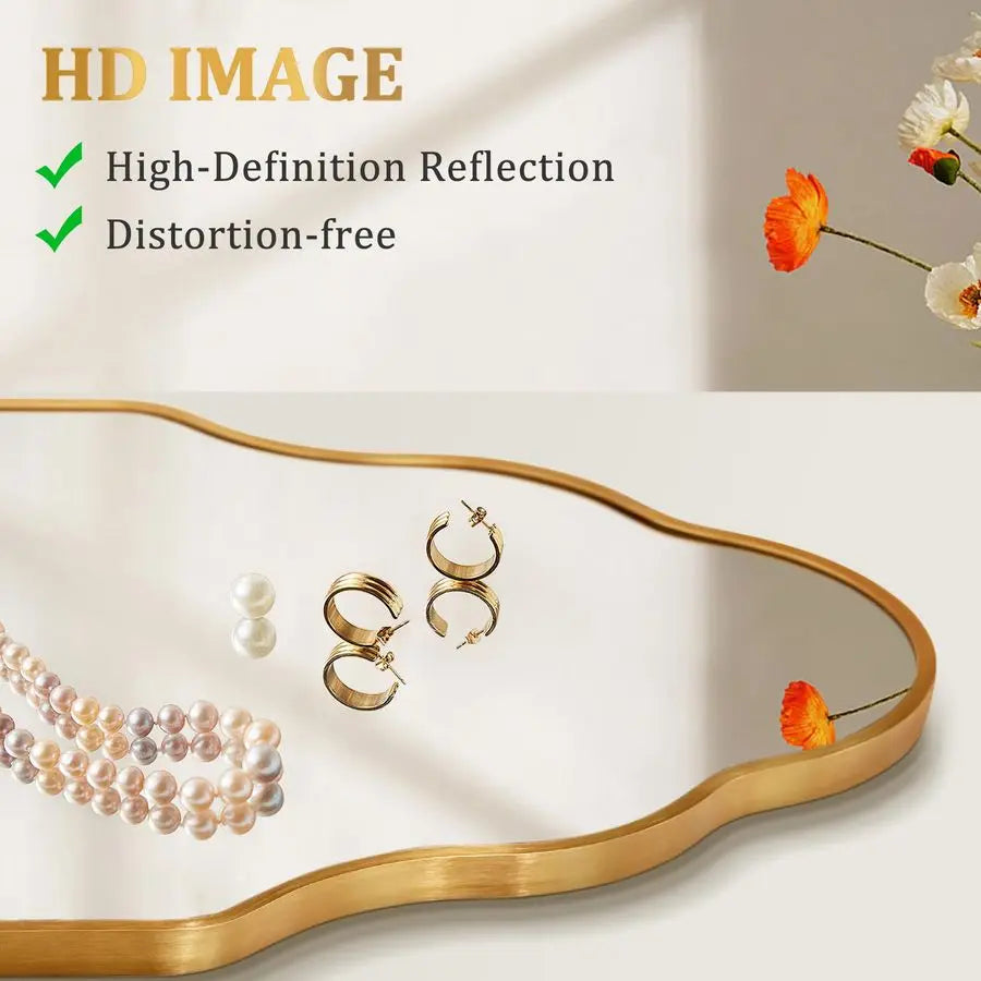Mirror for Bathroom 20x36 Gold Bathroom Mirror with Aviation Aluminum Alloy Frame amp ShatterProof Glass for Living Room Bedroom
